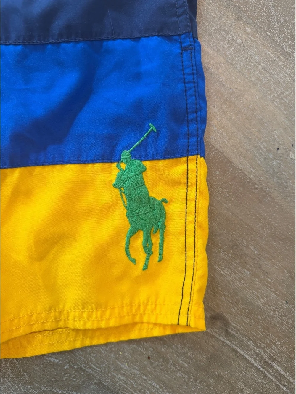 Polo Ralph Lauren Boys Colorblock Swim Trunks Size 6 Classic Preppy Summer Swim